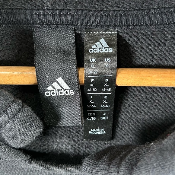 Adidas Cropped Hoodie Oversized XL Athleisure Wide Sleeve Streetcore Casual - Picture 6 of 6